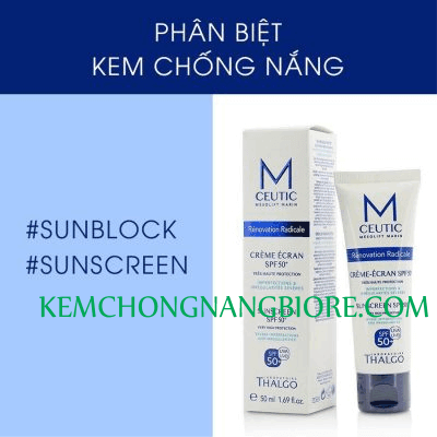 Phân biệt Sunscreen, Sun Cream Và Sun Block