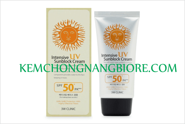 Sunblock 3W Clinic Intensive UV Cream SPF 50 Pa+++