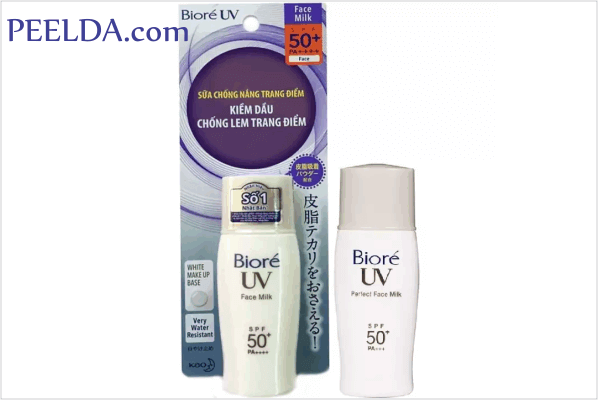 Kem chống nắng Biore cho da dầu mụn - UV Perfect Face Milk