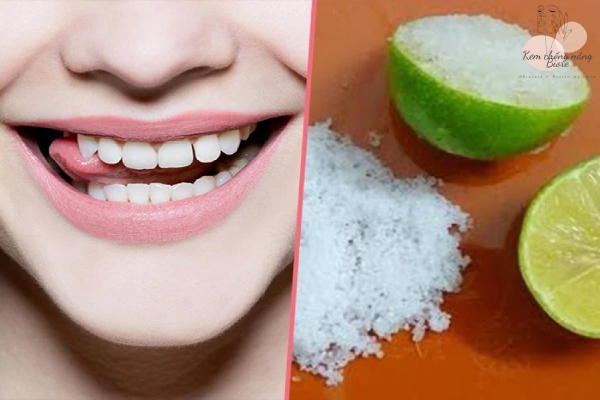 Chanh và muối sẽ giúp răng trắng sáng và giảm ê buốc răng