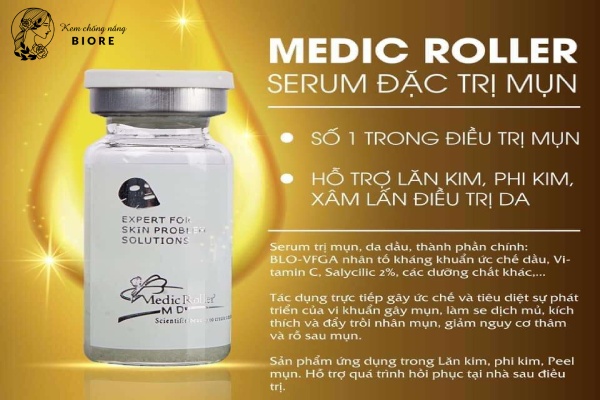 Serum trị mụn ẩn cho da dầu Medic Roller là sản phẩm số 1 trong việc điều trị mụn