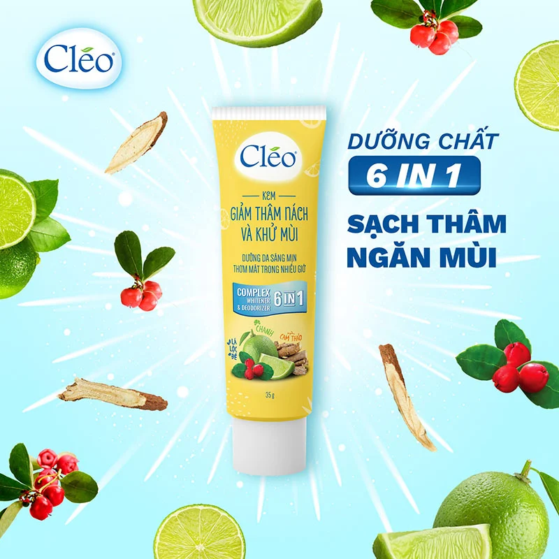 Dưỡng Da Sáng Mịn 6 Trong 1 CLEO Complex Whitener & Deodorizer 6IN1