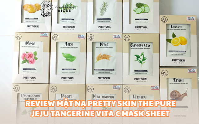 Review Mặt Nạ Pretty Skin The Pure Jeju Tangerine Vita C Mask Sheet