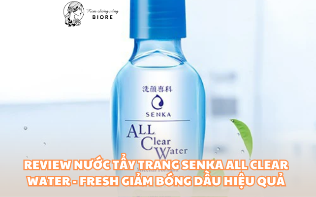 Review Nước Tẩy Trang Senka All Clear Water – Fresh giảm bóng dầu hiệu quả